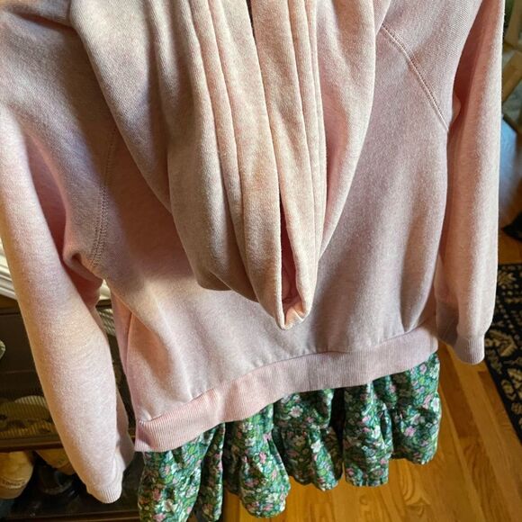 Boden Girls Pink Hooded Green Flower Lined Dress New Condition Girls size 7/8 - Picture 13 of 13